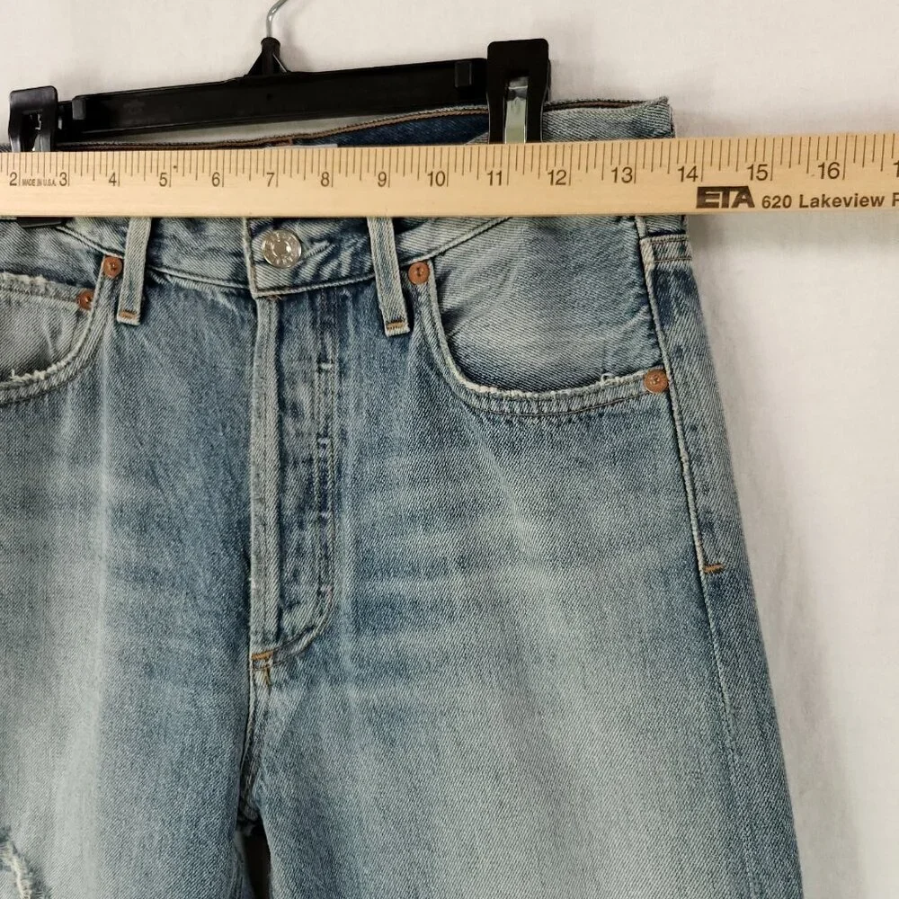 AGOLDE 90's Loose Fit Jeans Womens 25 Distressed High Rise Button Fly - Picture 3 of 13